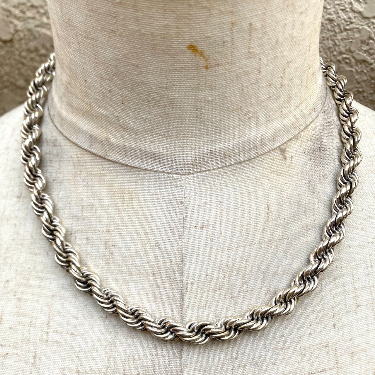 SILVER925 TWIST WIDE CHAIN MANTEL NECKLACE /シルバー/ネックレス