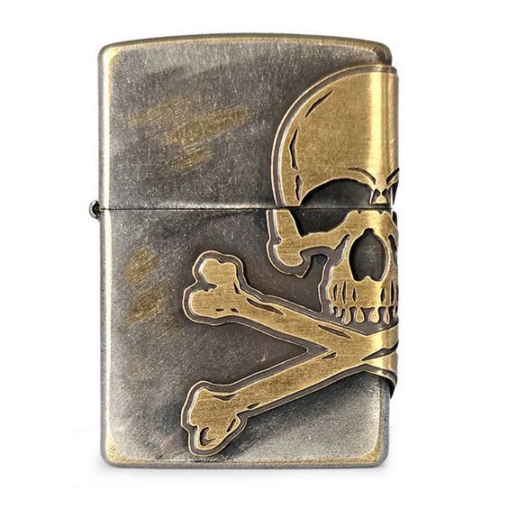 ZIPPO(ジッポー) 2AB-SKULL スカル ドクロ 骸骨 アンティーク オイル
