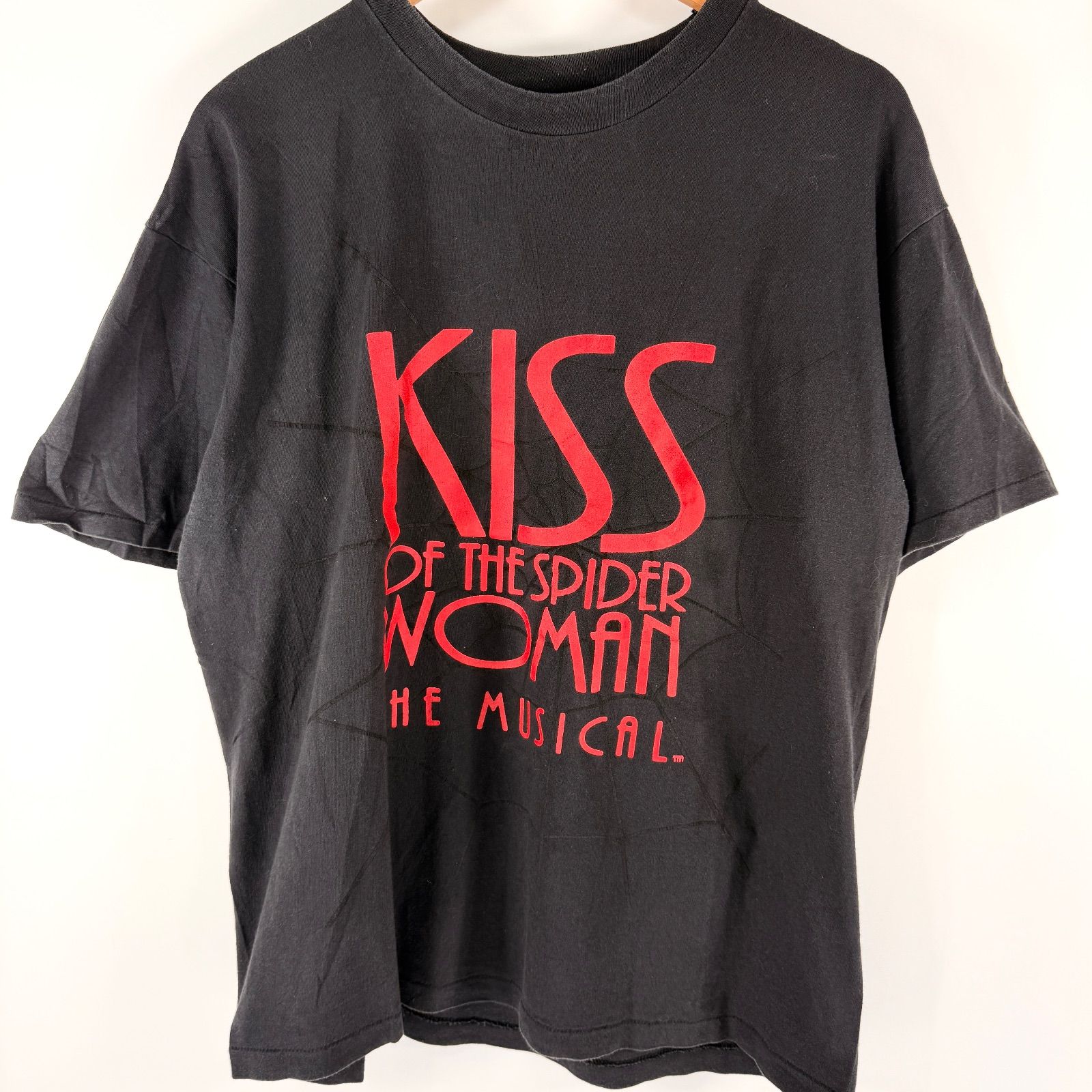 90s ヴィンテージ 蜘蛛女のキス ミュージカル Tシャツ L ブラック KISS