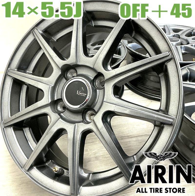 美品 weds NIRVANA ニルヴァーナ 4本セット 14インチ Weds NIRVANA ウェッズ ニルヴァーナ 14インチ 4本 5.5J4HPCD100