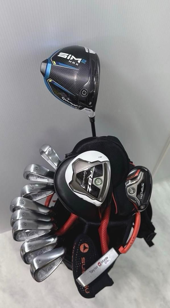 新品バック 豪華12本クラブセット SIM2 MAX テーラーメイド 右 S 新品バック 豪華12本クラブセット SIM2 MAX テーラーメイド 右 S