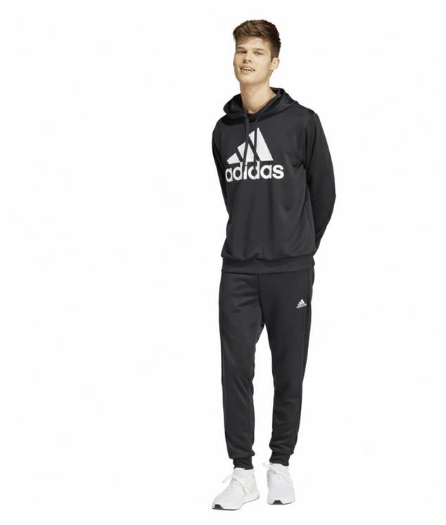 アディダス ADIDAS 新品 メンズ 高品質 ジャージ ジャケット ロングパンツ セットアップ 上下セット SET 黒 [SETIP1610-XL]五 参QWER