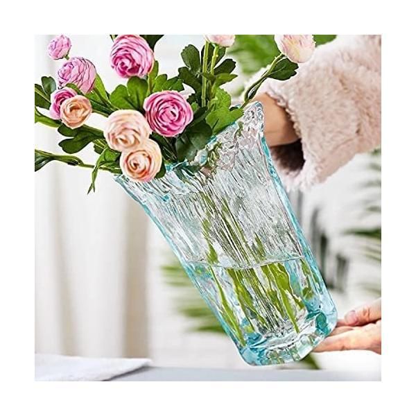 グラデーションガラス花瓶 約30cm 手吹きグラデーションガラス花瓶 約