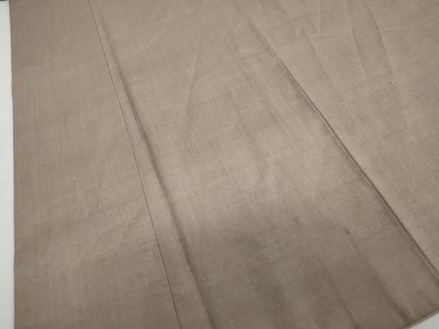 平和屋着物●本場結城紬　重要無形文化財　空五倍子色　正絹　逸品　DAAY5115ud 平和屋着物○本場結城紬 重要無形文化財 空五倍子色 正絹 逸品