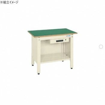 サカエ 一人用作業台CPタイプ サカエリューム天板 900×600×740mm アイボリー CP-096AI