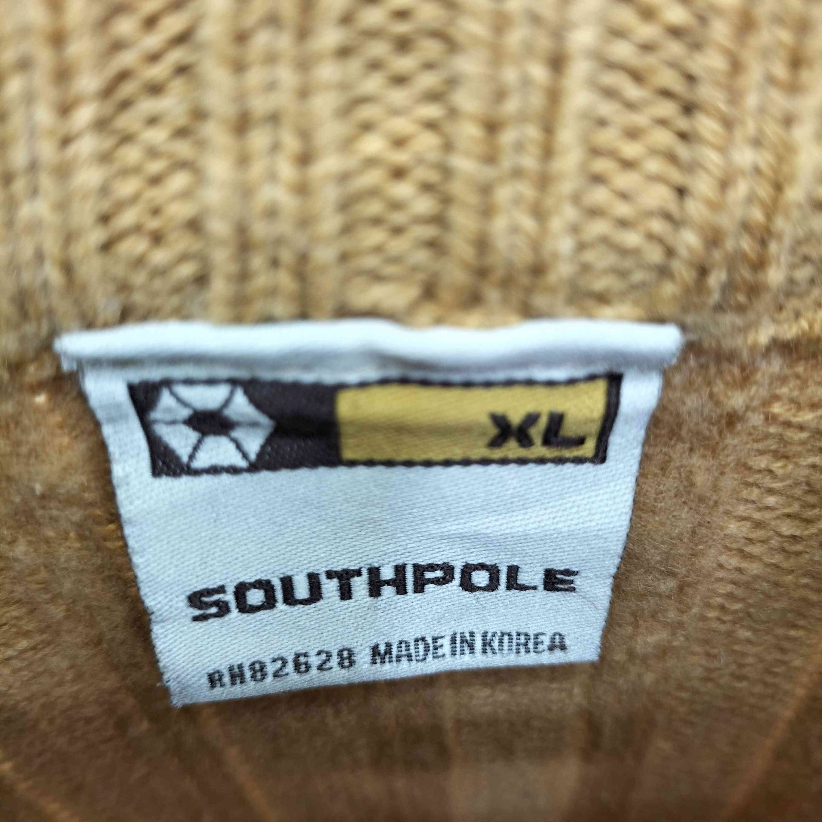 SouthPole ニット 90s SOUTHPOLE サウスポール ラインセーター アクリルニット 黒