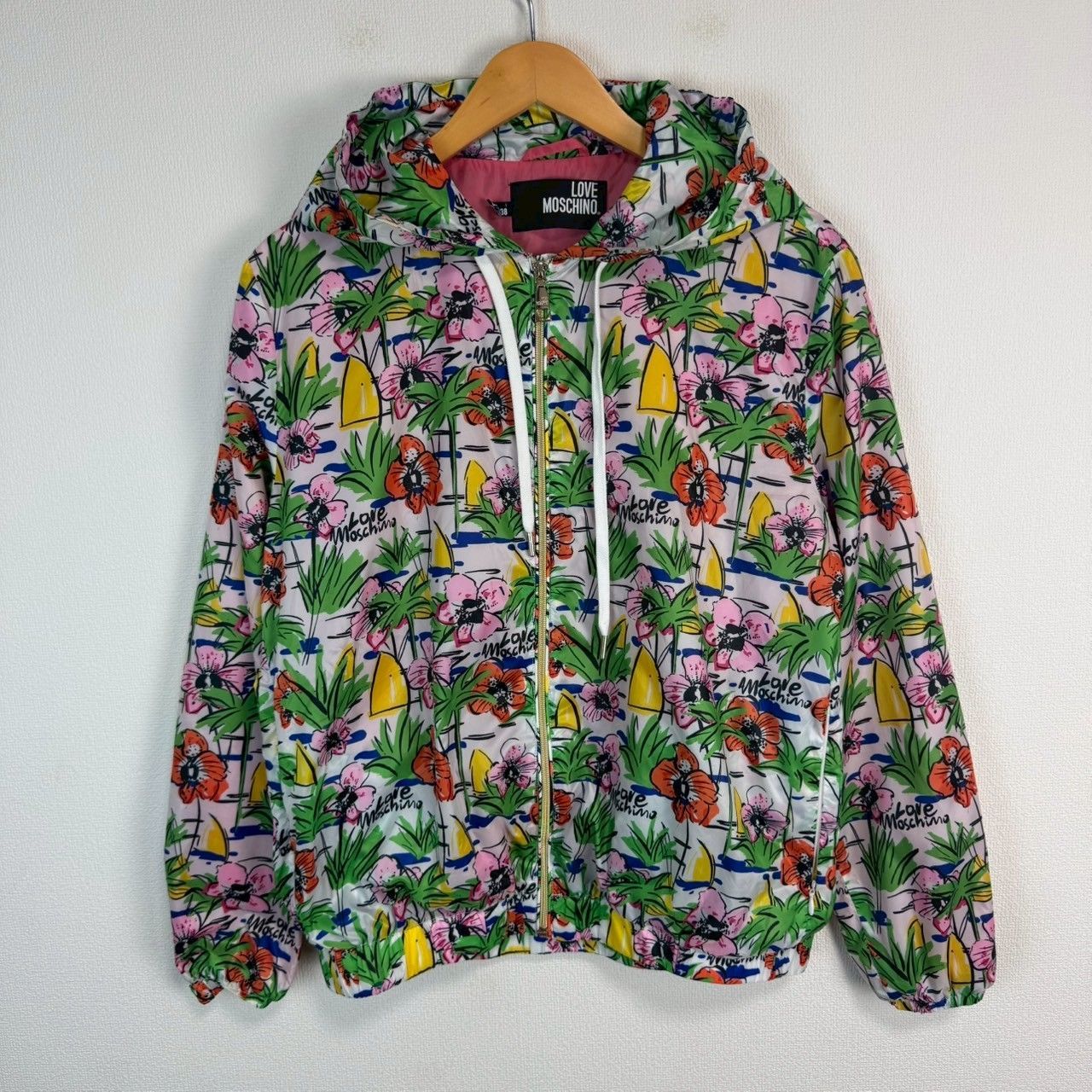 モスキーノ 派手なジャケット MOSCHINO カラフルデニムジャケット L