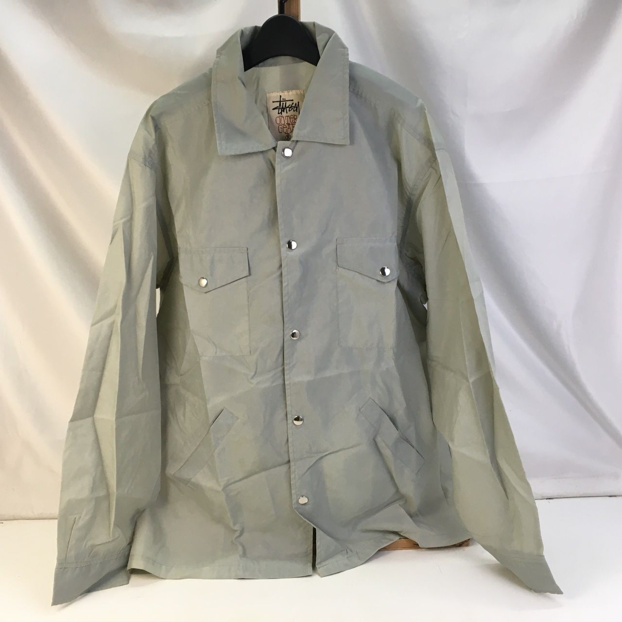 01w-3065  STUSSY OUTER GEAR ステューシー アウターギア ナイロン コーチジャケット  L  【中古品】