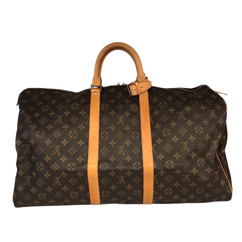 ルイ ヴィトン LOUIS VUITTON ｷｰﾎﾟﾙ55 M41424 ブラウン|ゴールド金具 PVC モノグラムキャンパス ユニセックス ボストンバッグ
