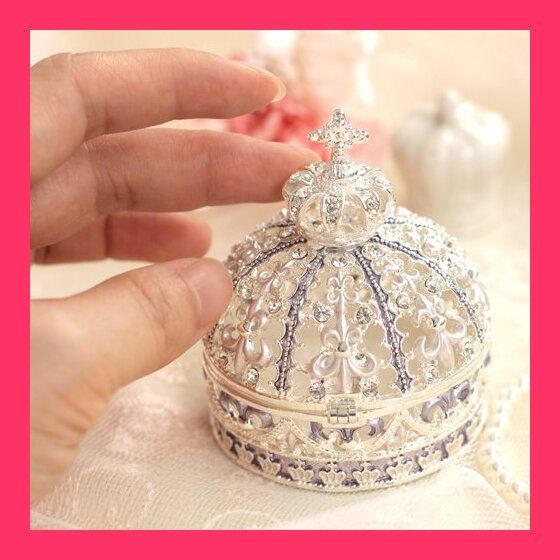 王冠型アクセサリーケース リングケース ジュエリーケース 置物 オブジェ