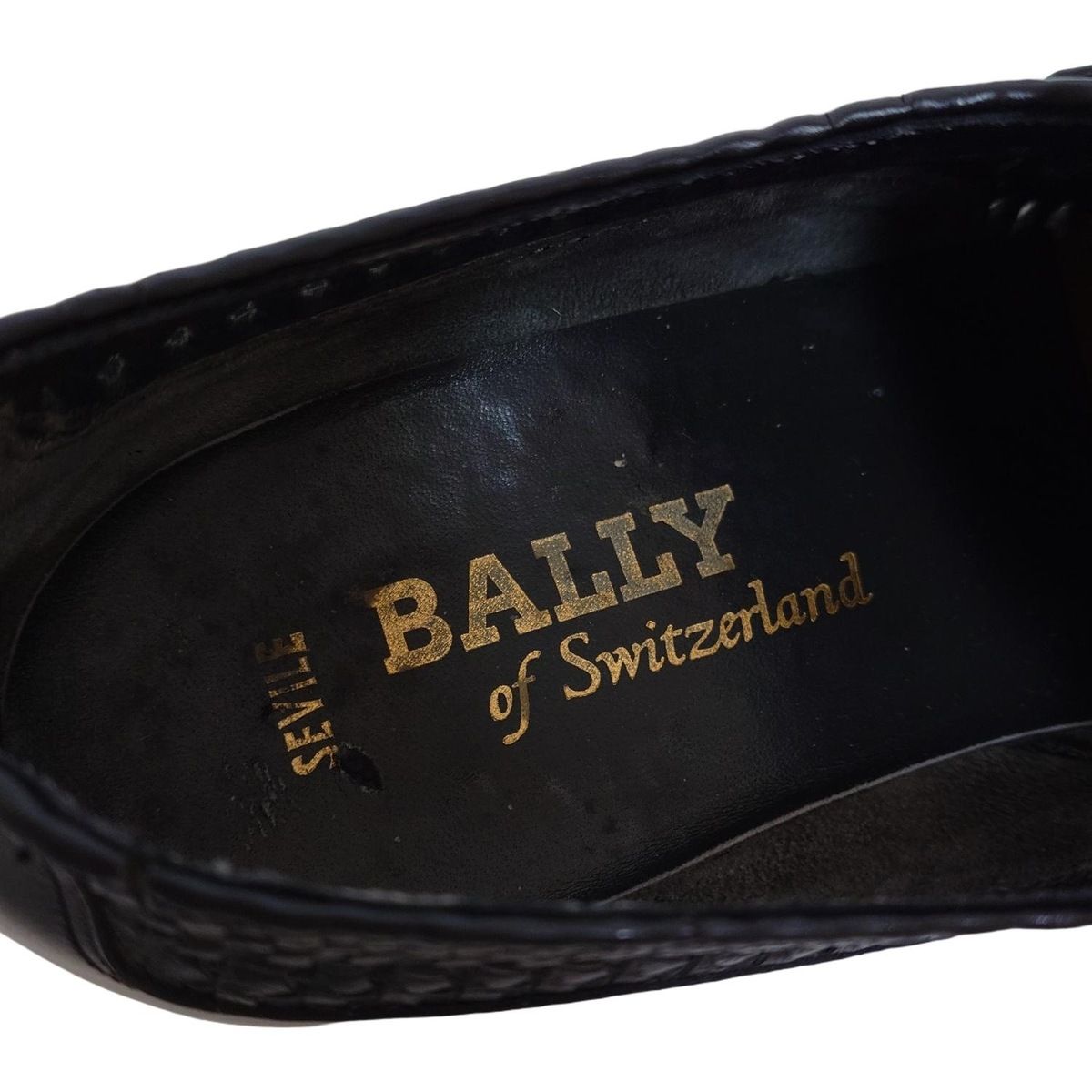 BALLY(バリー) シューズ 7 1/2 メンズ - 黒 編み込み レザー