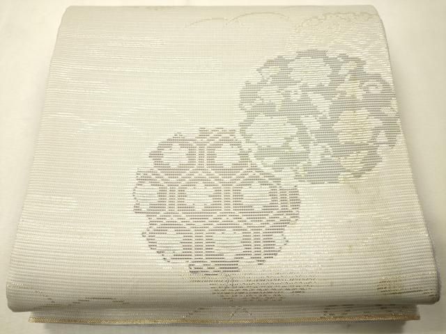 平和屋着物＊夏物 六通柄袋帯 エ霞雪輪花唐草文 金糸 正絹 逸品