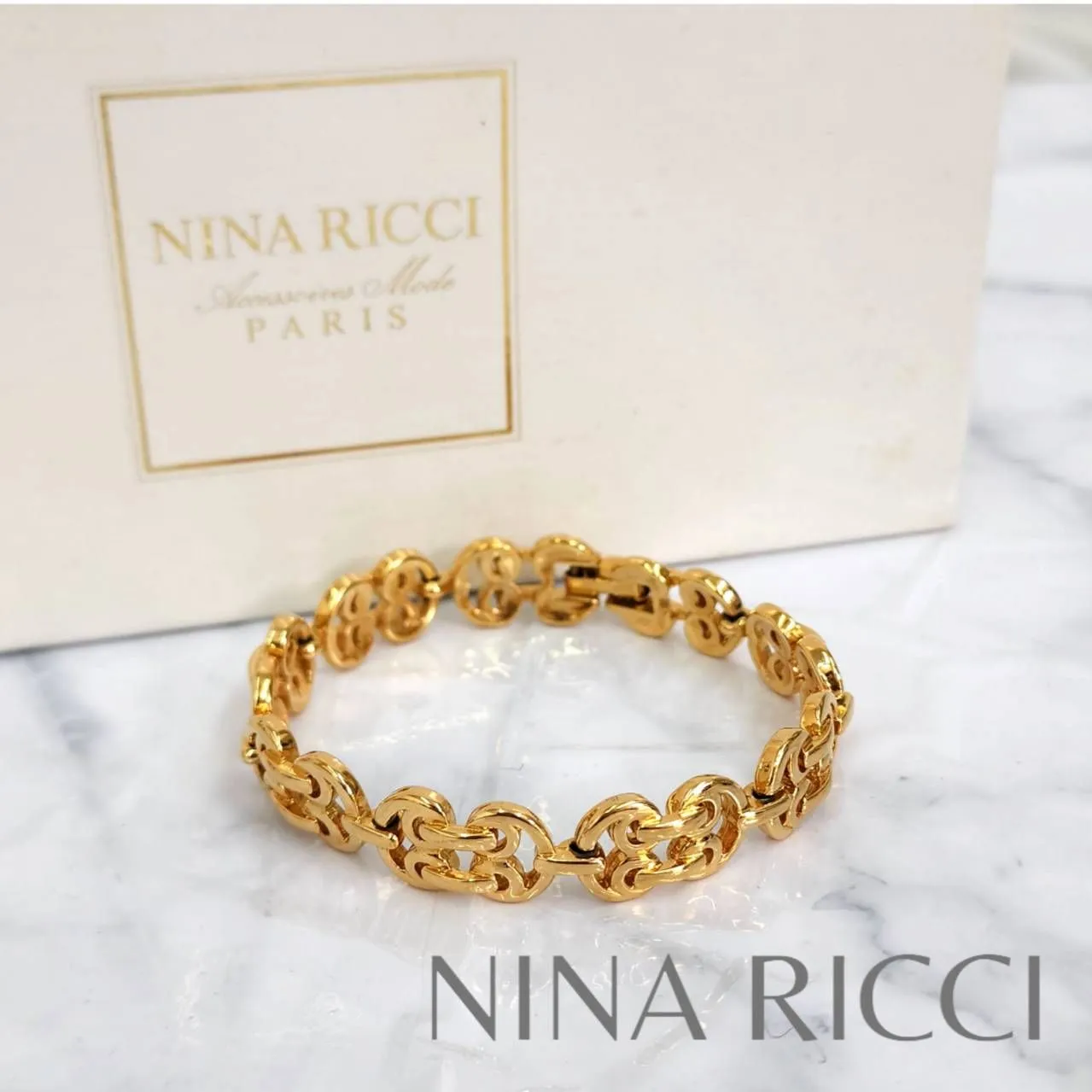 ◇NINA RICCI ニナリッチ ブレスレット パール ゴールドカラー