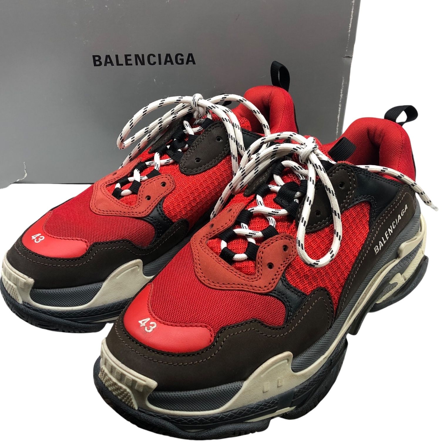 BALENCIAGA/バレンシアガ トリプルS スニーカー レッド 28.5