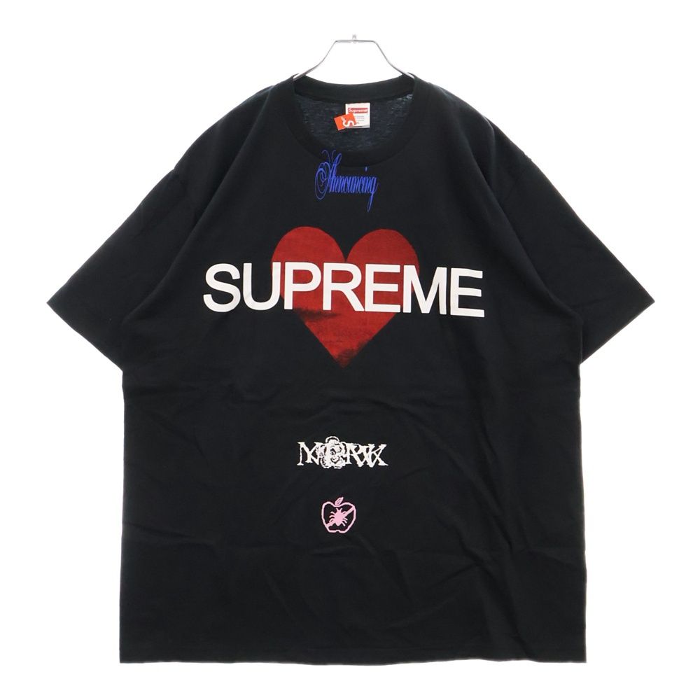 SUPREME (シュプリーム) 25SS Announcing Tee アナウシング フロントプリント 半袖Tシャツ カットソー ブラック