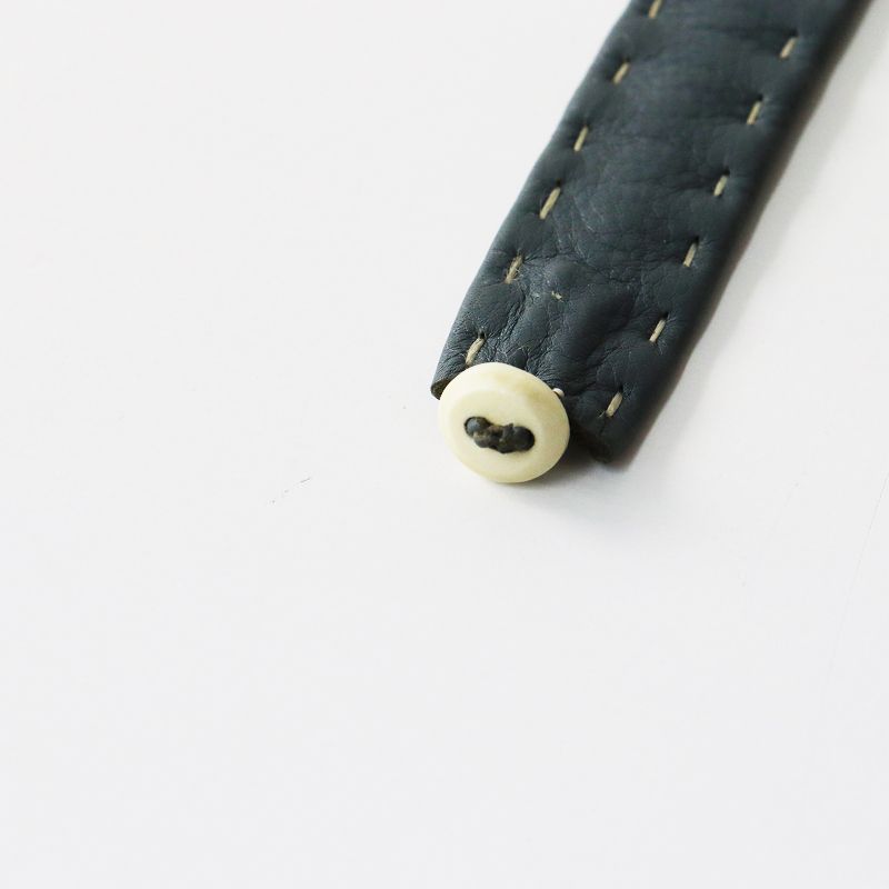 マリアルドマン MARIA RUDMAN 美品 レザーブレスレット M/ブルー