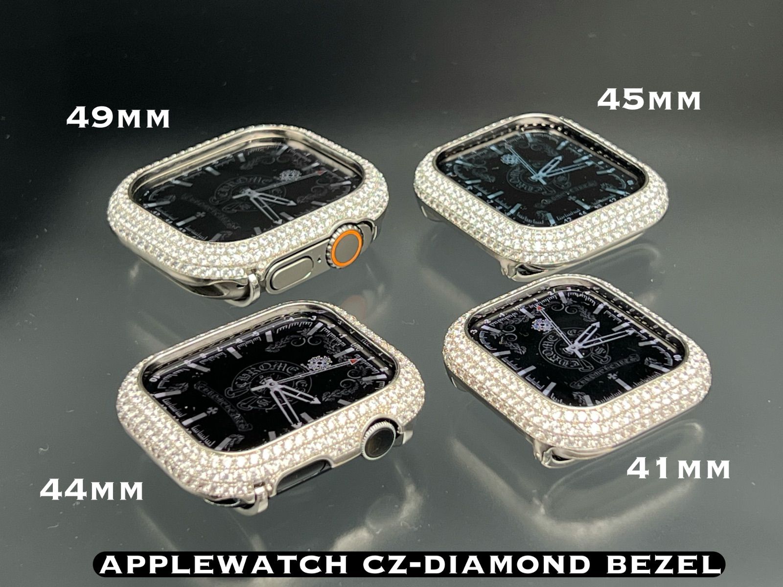 アップルウォッチ czダイヤモンド ベゼル ケース 49mm