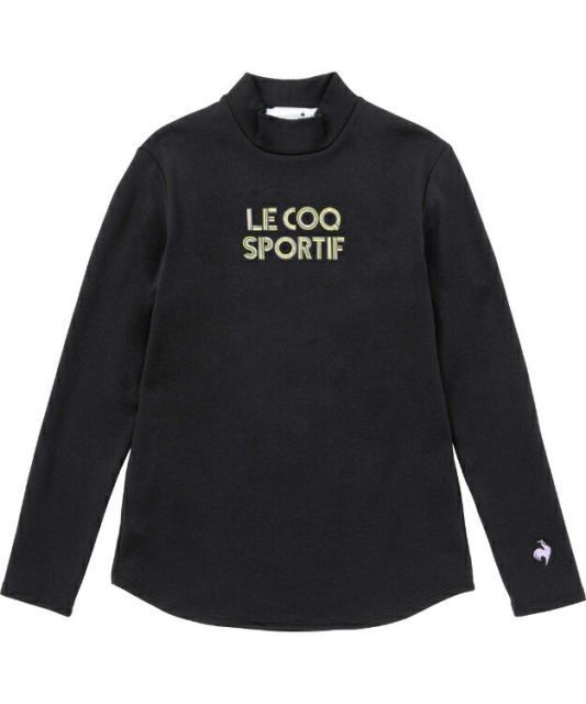 le coq sportif ルコック 長袖モックネックプラクティスシャツ ブラック S QTWWJB03 BK | スポーツ テニス ウエア モックネックプラクティスシャツ 長袖 トップス 光吸収発熱 吸汗 ストレッチ UVCUT HEA