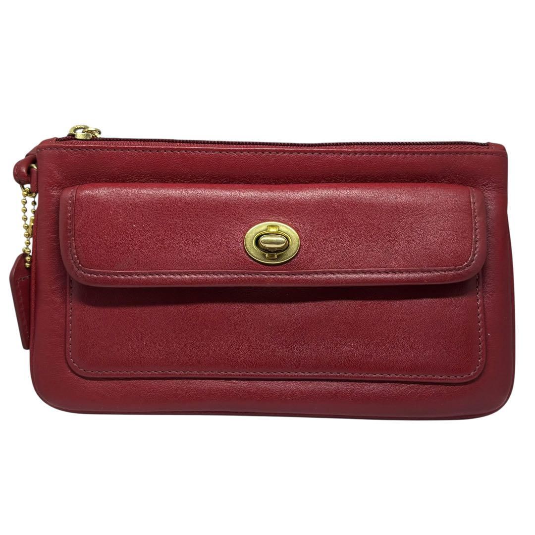 COACH コーチ ポーチ アクセサリーポーチ レザー 未使用 ストラップ