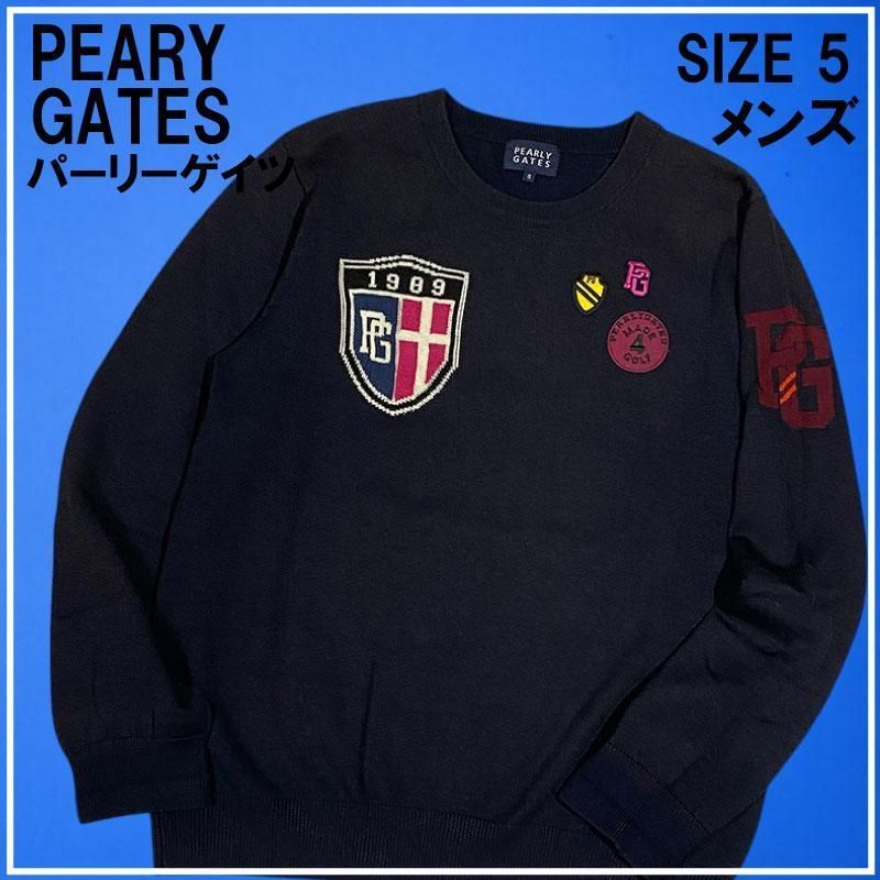 PEARLY GATES パーリーゲイツ ニット セーター ウール ネイビー 0