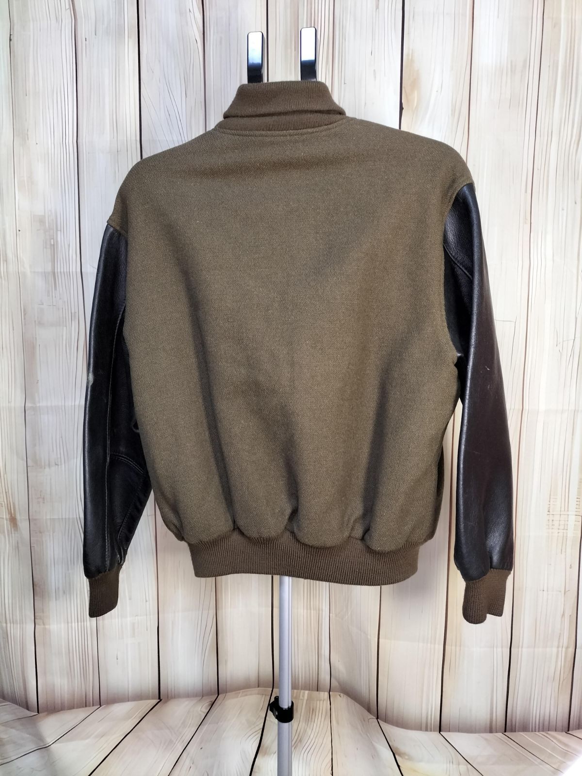 VAN ヴァン スタジャン ウール レザー L - メルカリ