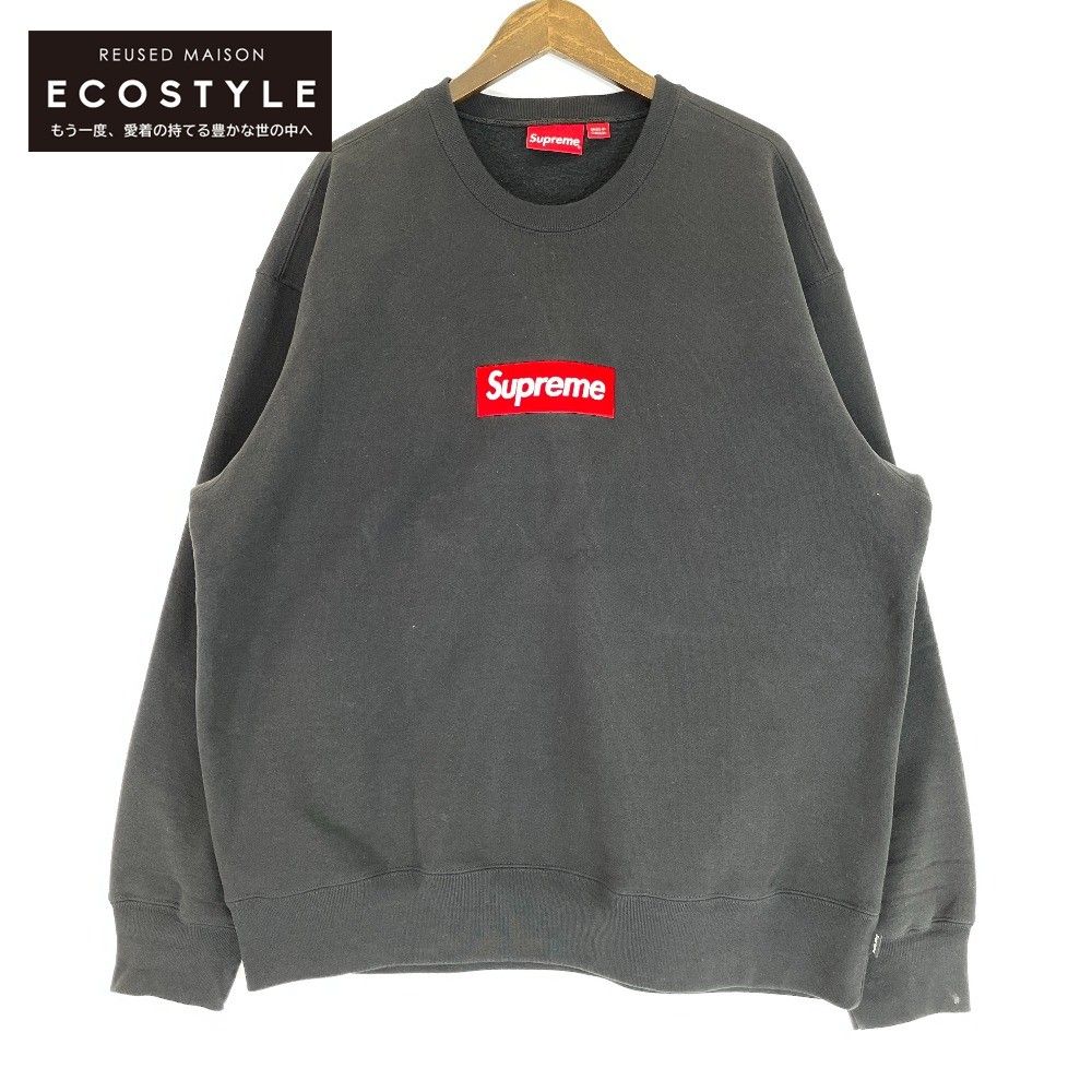 supreme シュプリーム クルーネックトレーナー ブラック - スウェット