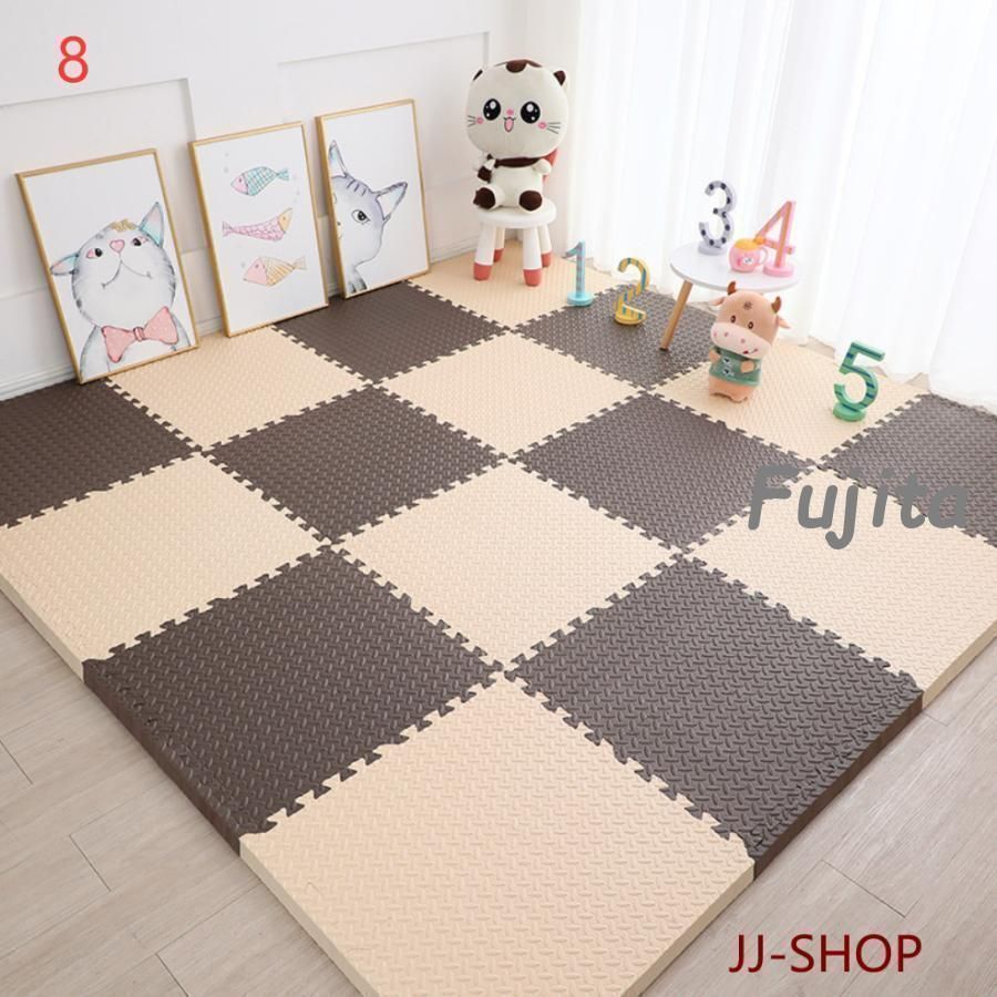 ジョイントマット 大判 厚手 防音 パズルマット 衝撃 吸収 防音 防傷 フロアマット プレイマット サイドパーツ付き 転倒防止 組み立て簡単 MARWIL-DEMENAGEMENTS_CH