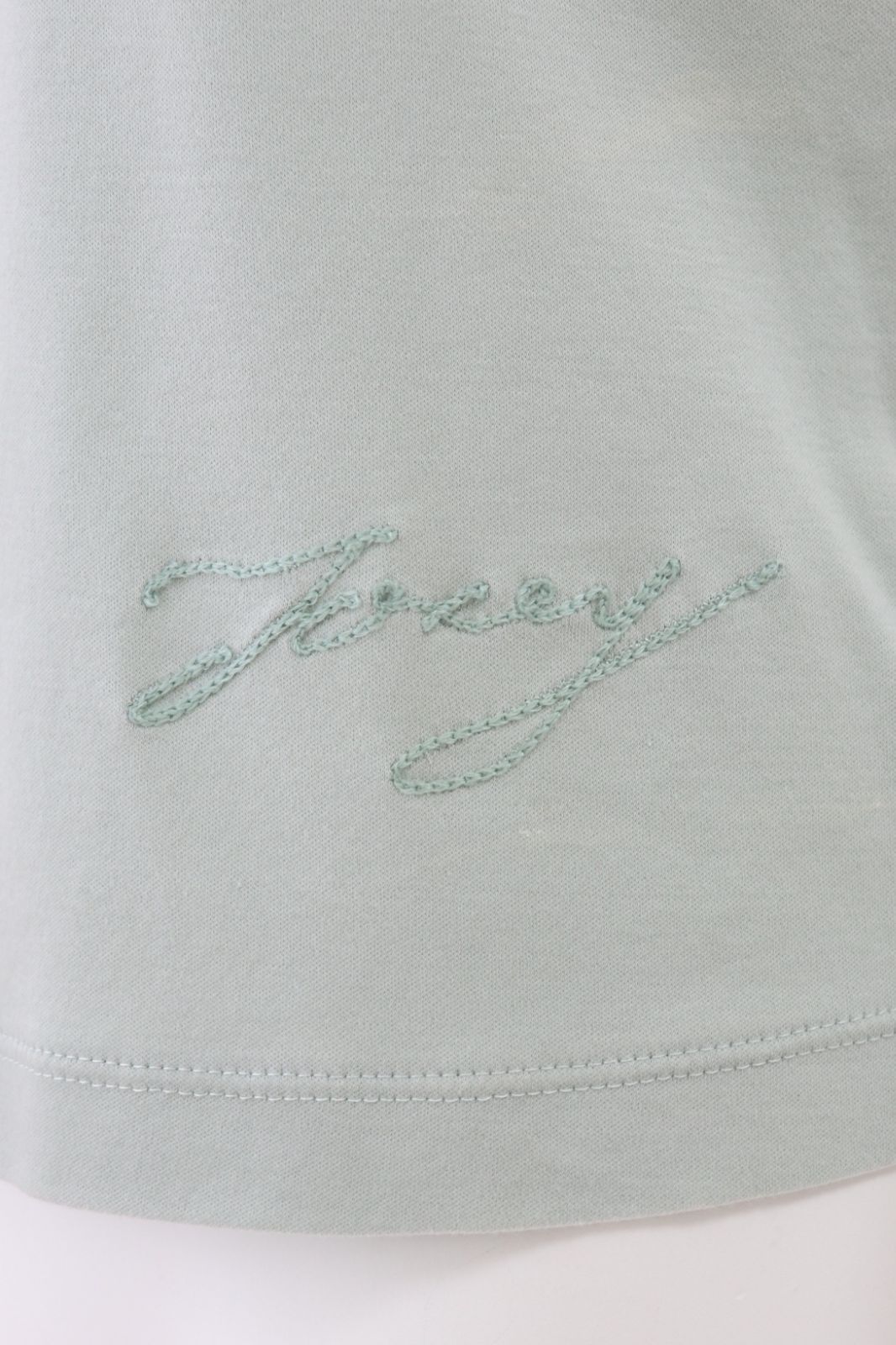 FOXEY　ロゴ刺繍入りコットンTシャツ　40805　グリーン/緑　2020年商品　売れ筋商品|||フォクシー FOXEY ロゴ刺繍入りコットンTシャツ 40805 グリーン/緑 2020年