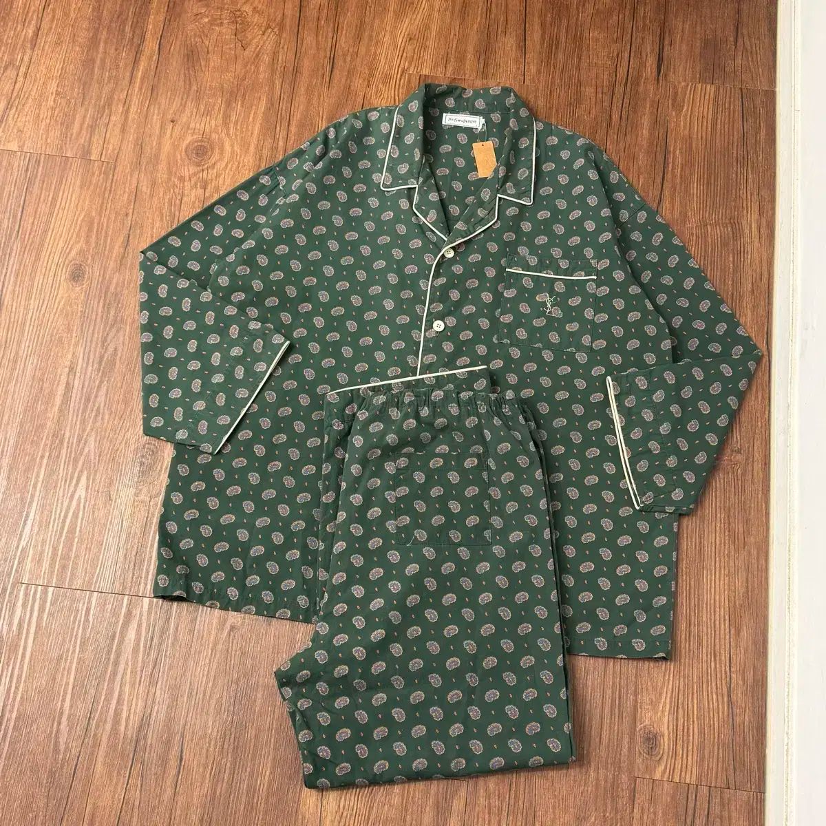 YSL YVES SAINT LAURENT イヴ サンローラン 90s ヴィンテージ ホームウェア パジャマ SET
