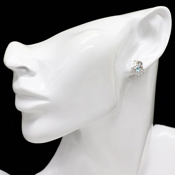 希少 Pt900 パライバ トルマリン ダイヤモンド ピアス 0.16ct D0.20ct  