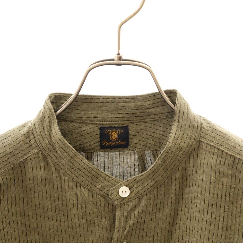 Django Atour (ジャンゴアトゥール) バンドカラー ストライプ リネン