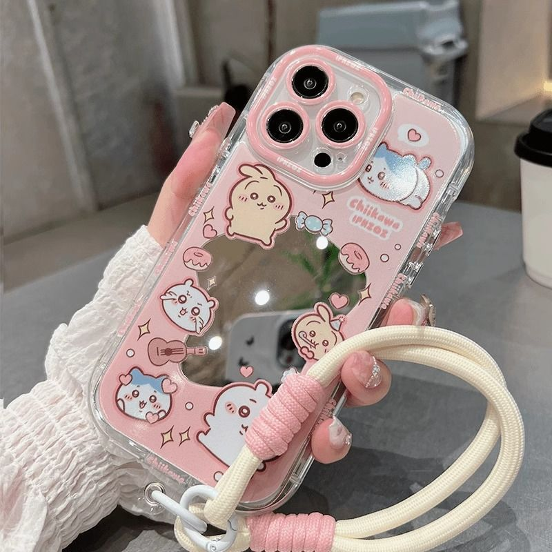 ちいかわ  ハチワレ うさぎ iphone16ケース ミラーケース
