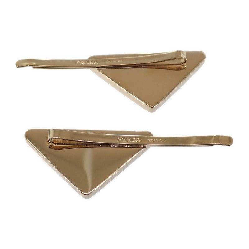 PRADA 正規品 ◆プレキシガラス メタル ヘアクリップ バレッタ 中古未使用 PRADA - 【超美品】プラダ レディース プレキシガラス ヘア