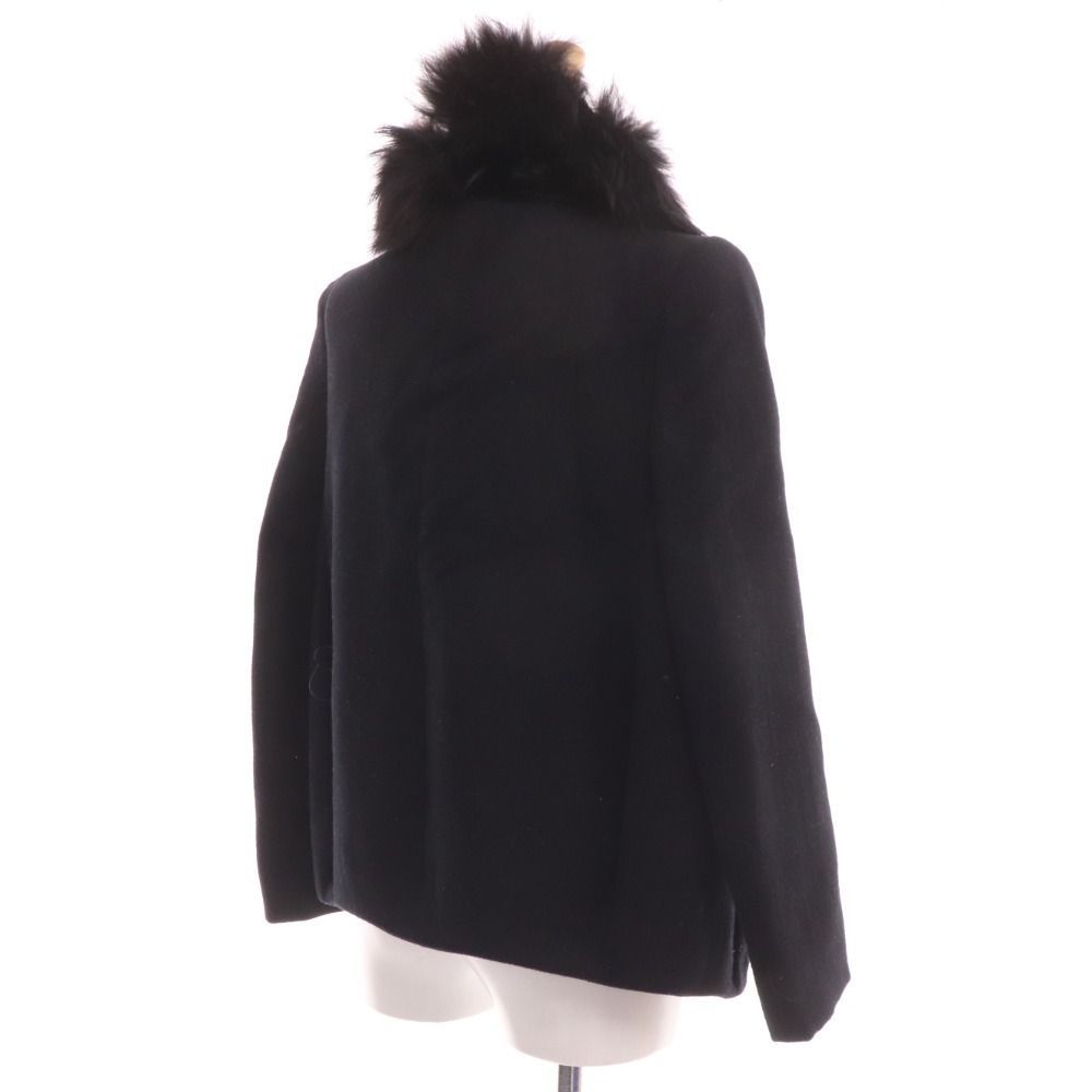 □ プラダ Pコート ジャケット ファー アウター レディース 44