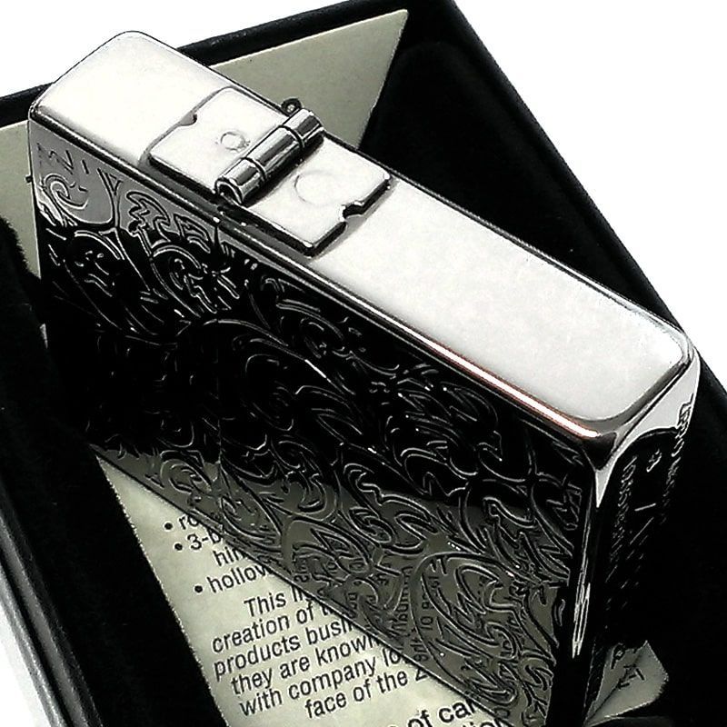 ZIPPO ライター ジッポ 1935 復刻レプリカ シルバー 燻し アラベスク