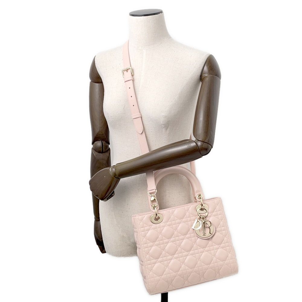 ディオール ハンドバッグ レディディオール カナージュ ミディアム ラムスキン M0565ONGE_M413 2way DECORATOM_COM_BR