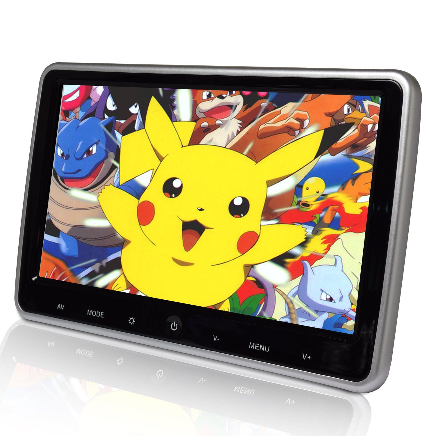 LOSKAヘッドレストモニター 対応 10.1インチリアモニター WSVGA1024*600pixelの 映像入力対応|IRヘッドホン対応 日本語説明書付き スピーカー内蔵 取付簡単 DVD無しタイプ
