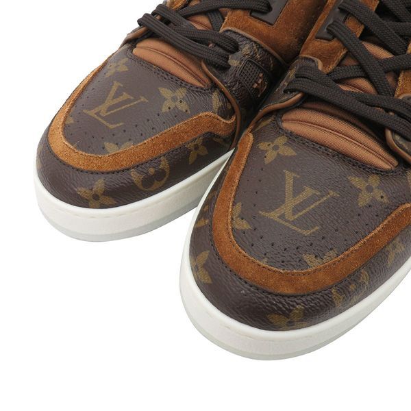 新古品 ルイヴィトン LVトレイナー ライン モノグラム レザー レース