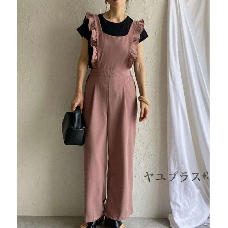 サロペット パンツ 未使用 オールインワン フリル レディース 夏