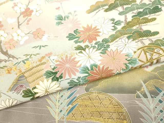 平和屋着物○豪華色留袖 作家物 花松文 暈し染め 金彩 正絹