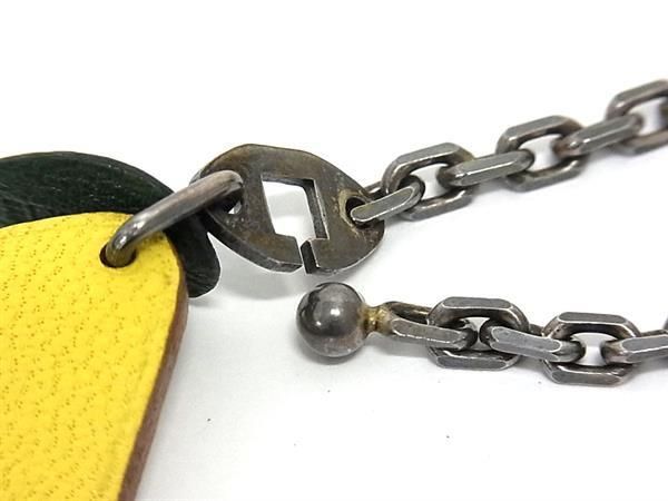 □美品□ HERMES エルメス フルーツポルトクレ レモン レザー シルバー