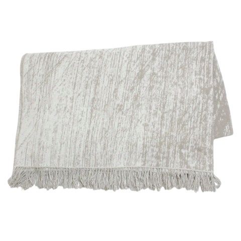 マリメッコ marimekko クイスカウス kuiskaus ブランケット ひざ掛け フリンジ ベージュ系 X