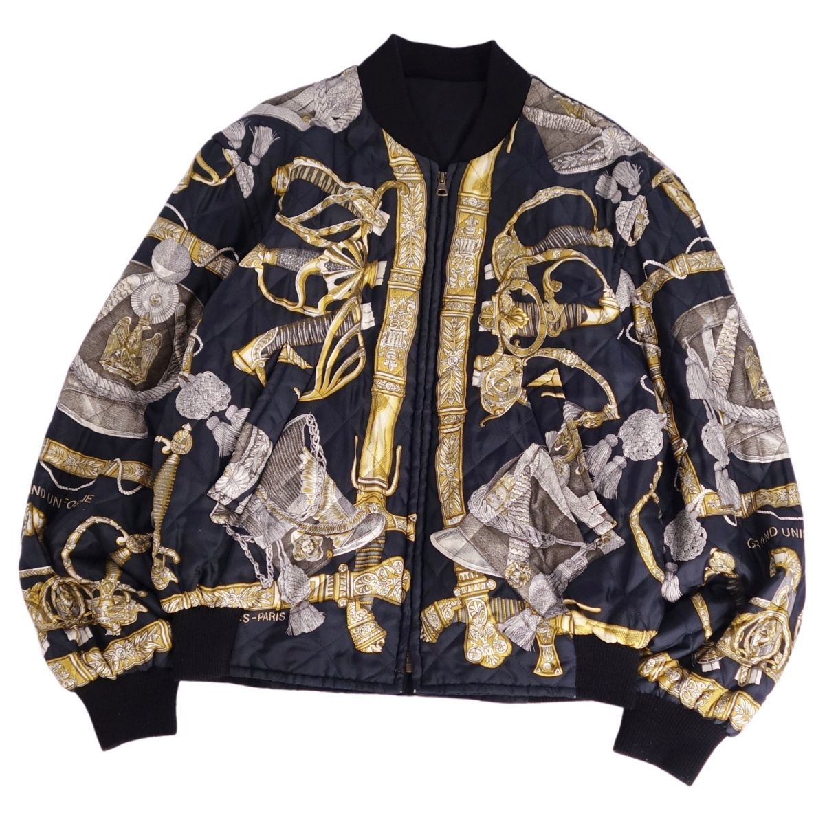 HERMES エルメス リバーシブル ジャケット ブルゾン 中古・古着通販】HERMES (エルメス) リバーシブルブルゾン グレー