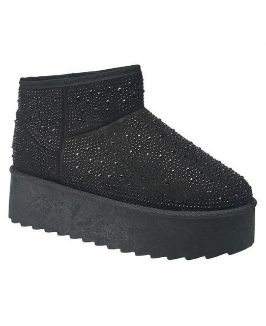 【送料無料】 トゥルーレリジョン レディース ブーツ・レインブーツ シューズ Women's Terry Rhinestone Boot Black