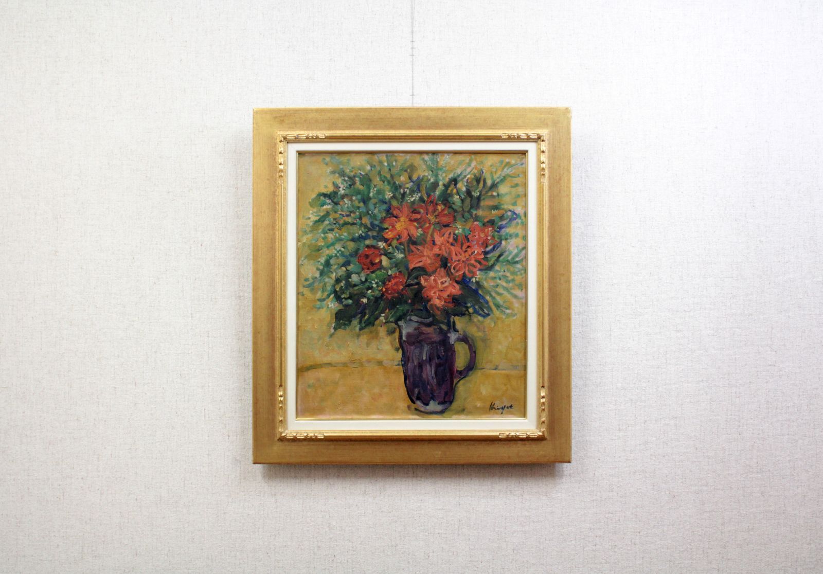 加藤清江『ダリア』油彩画【真作保証】 絵画 加藤清江『ダリア』油彩画【真作保証】 絵画 - メルカリ