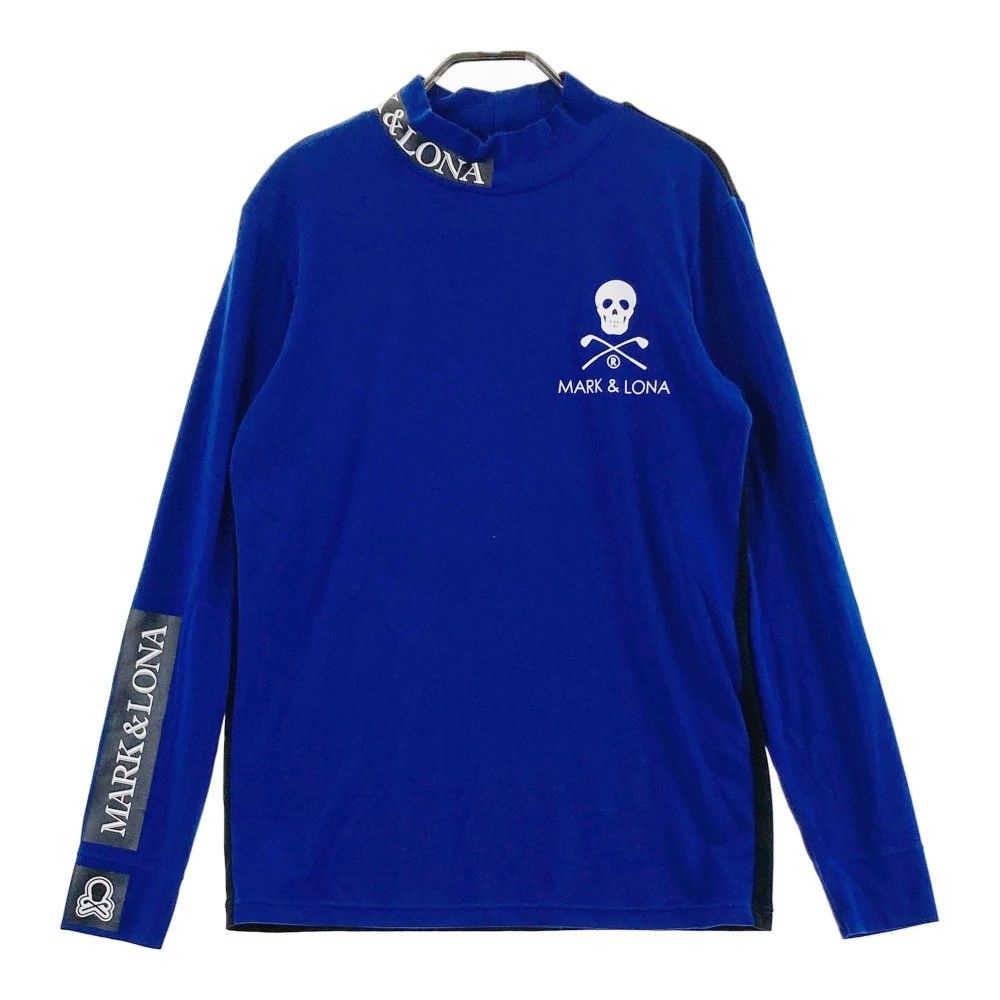 サイズ 46 MARK-LONA マークアンドロナ 2025年モデル バイ ハイネック 長袖Tシャツ ブルー系 240101385129 ゴルフウェア メンズ ストスト