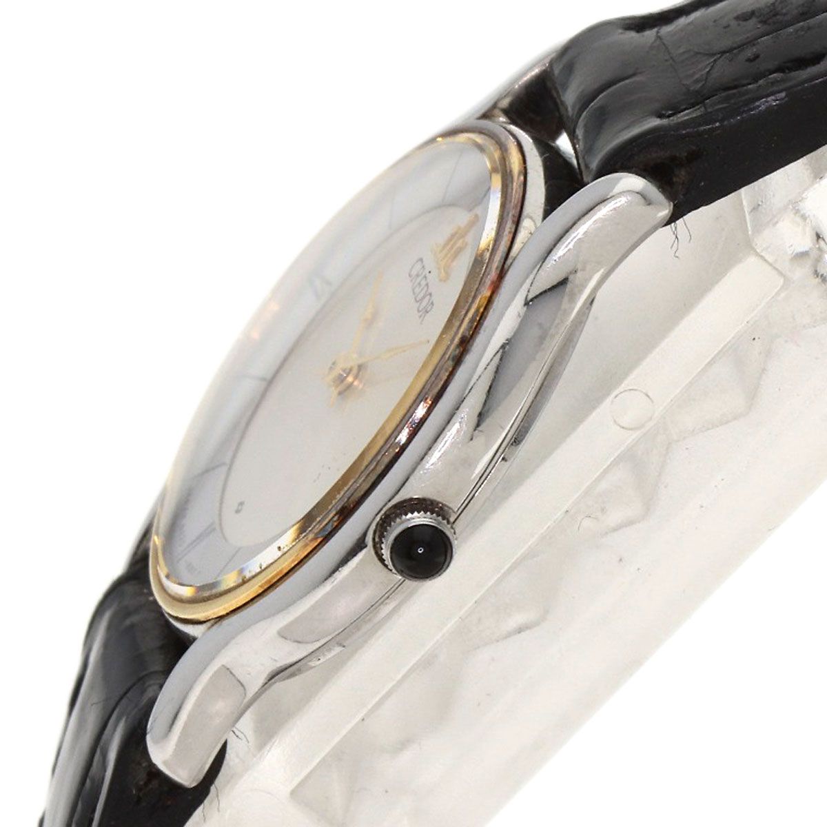 SEIKO セイコー 8420-0150 クレドール 腕時計 SS 革 K18YG