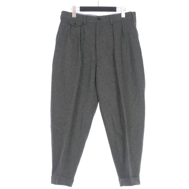 BEAMS Fの1プリーツ スラックス パンツ グレー(春夏用) BEAMS Fの1プリーツ
