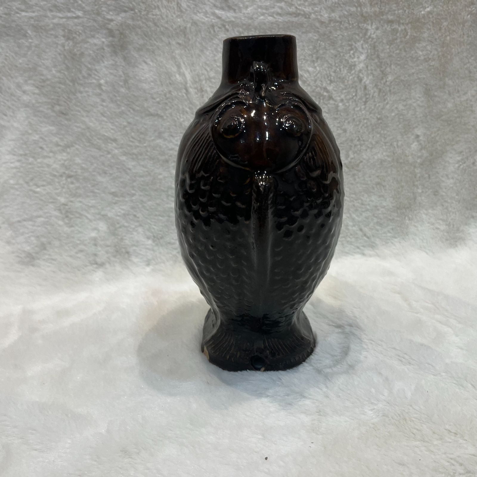 古典美品 魚口急須 陶磁器 茶器 和道具 棗色釉薬 - メルカリ
