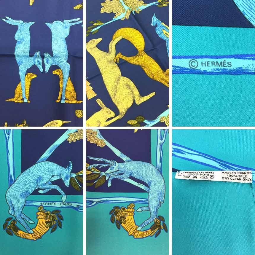 稀少 HERMES カレ90 ANIMAL ALPHABET セール HERMES エルメス スカーフ カレ90 ANIMAL ALPHABET 未